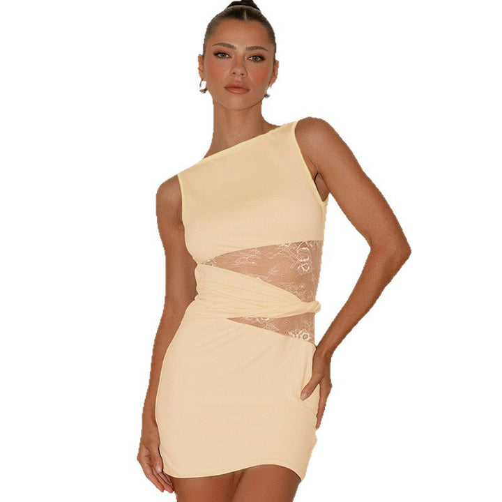 Damen Figurnahes Kleid mit romantischem Spitzen-Einsatz Echo Archiv