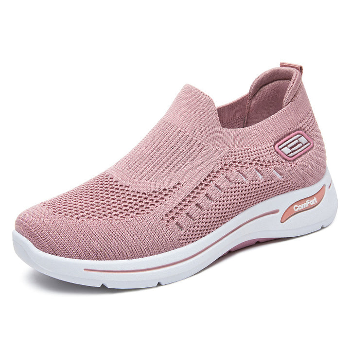 Damen nan ultraleichter gestrickter Slip-On Walking-Sneaker mit nahtlosem Sockenschaft und dämpfender EVA-Comfort-Zwischensohle Echo Archiv