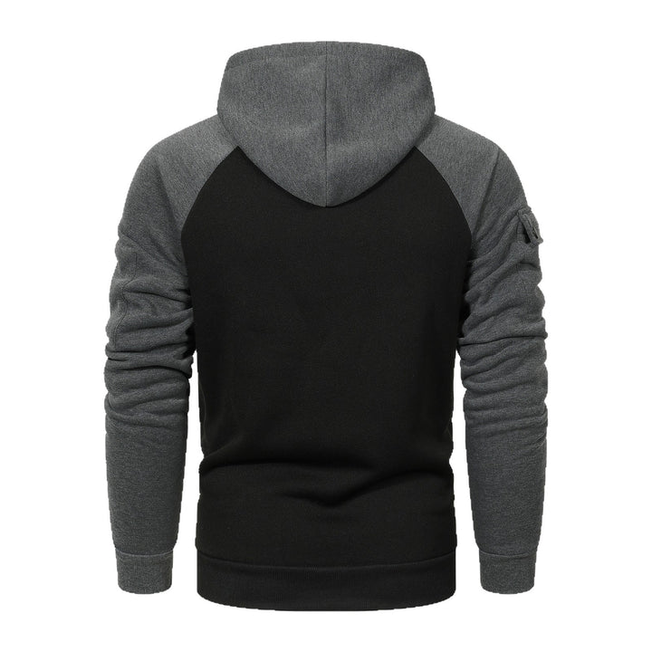 Herren Sportlicher Kapuzenpullover mit halbem Reißverschluss und praktischen Taschen Echoarchiv