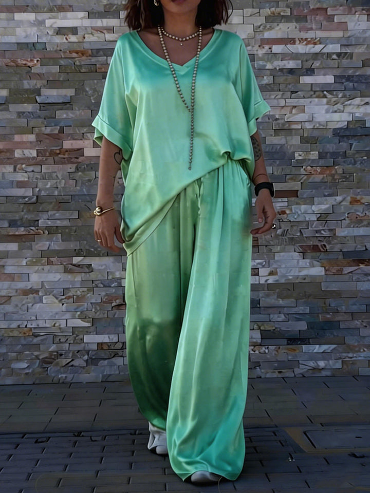 Damen Seidenähnliches Oversized-Set Echo Archiv