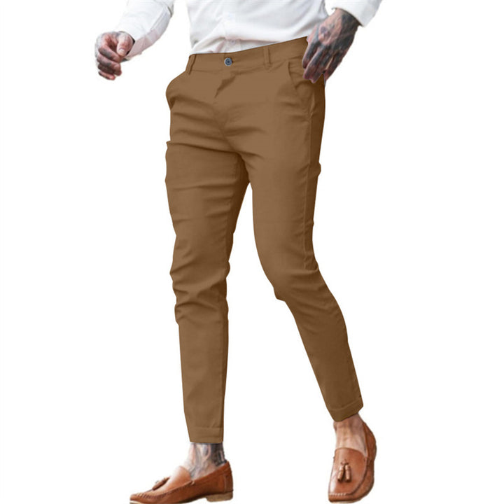 Herren elegante Slim-Fit Businesshose mit elastischem Bund und praktischen Taschen Echoarchiv
