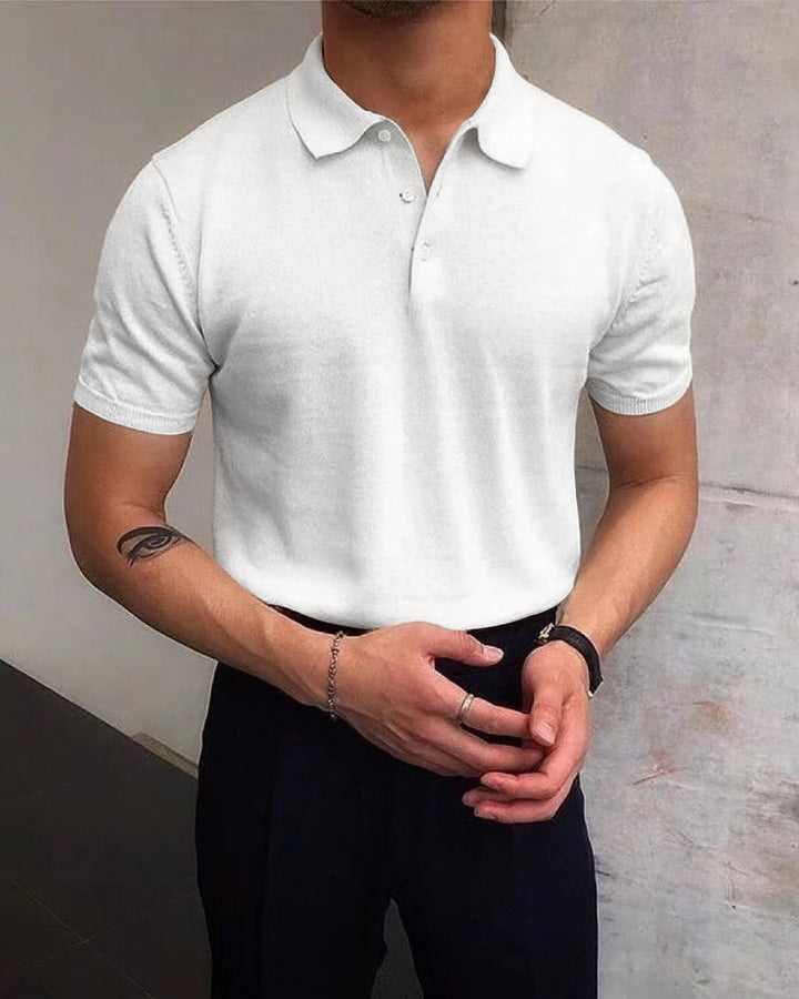 Herren Polo-Shirt aus atmungsaktiver Baumwolle mit elegantem Kragen Echoarchiv
