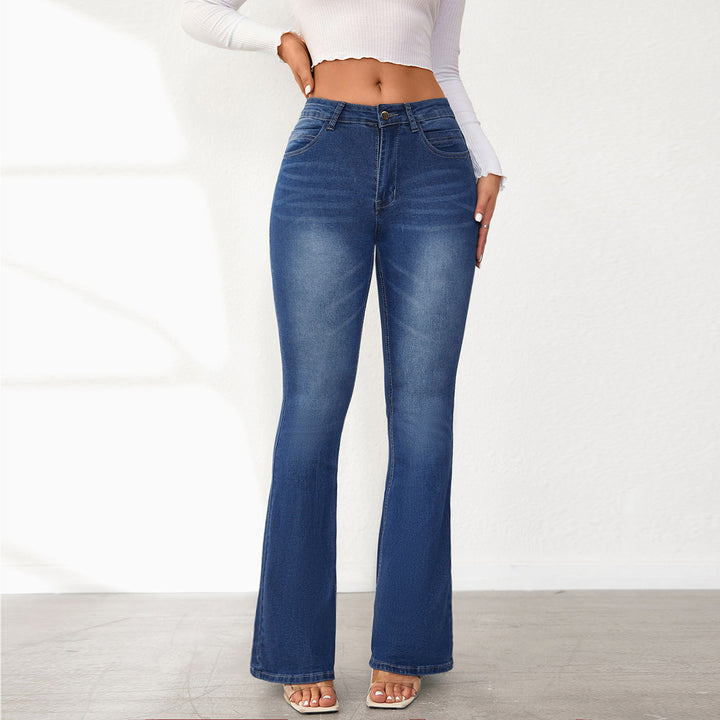 Damen nan Highwaist Schlagjeans mit figurschmeichelnder Passform und weitem Bootcut Echo Archiv
