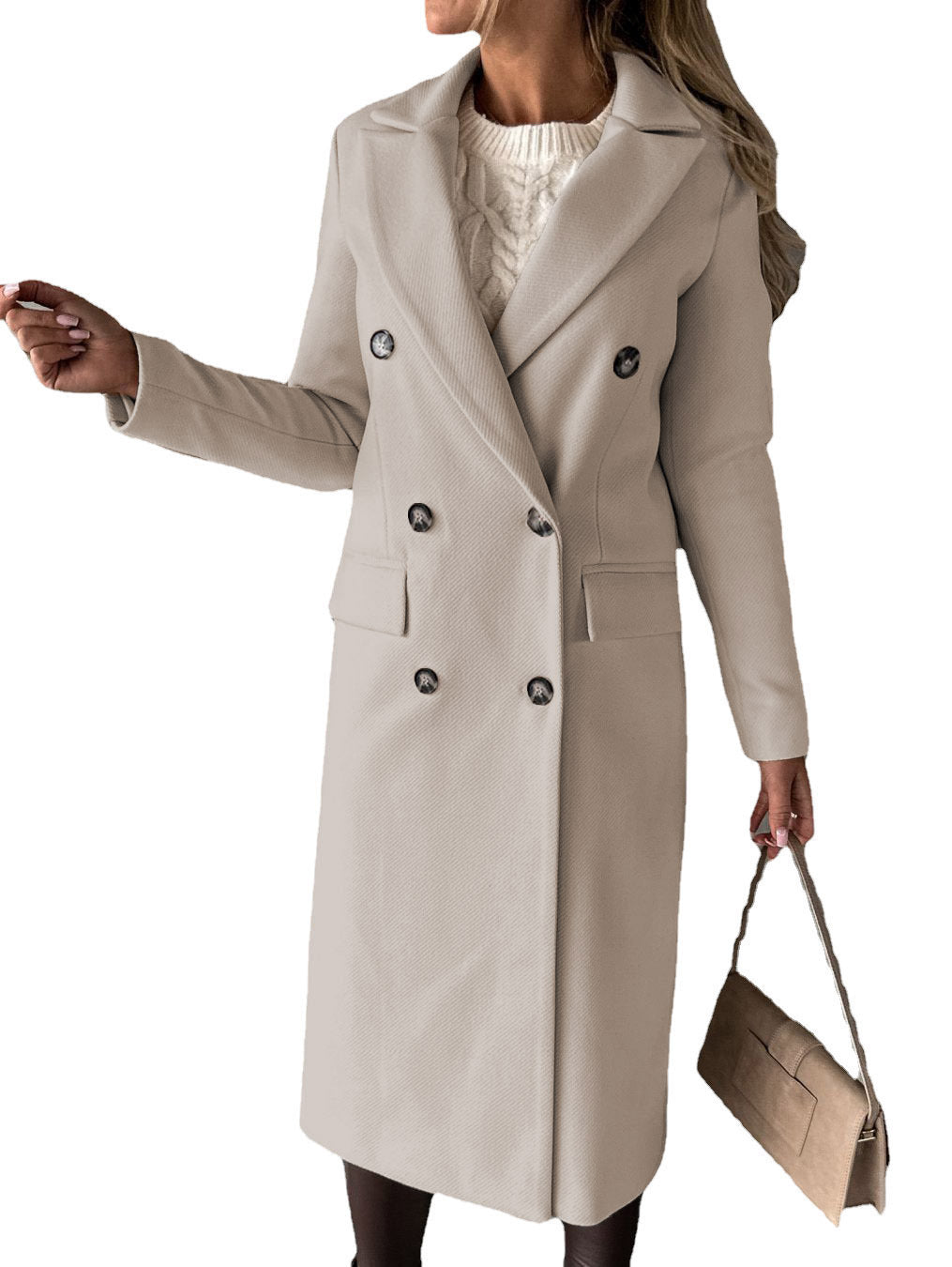 Damen Eleganter Doppelt-knopf Mantel Echo Archiv