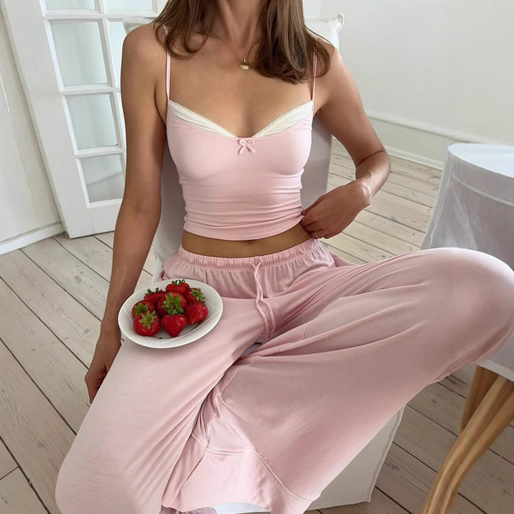 Damen lässiger Jumpsuit mit weitem Bein und verstellbarem Bund Echo Archiv