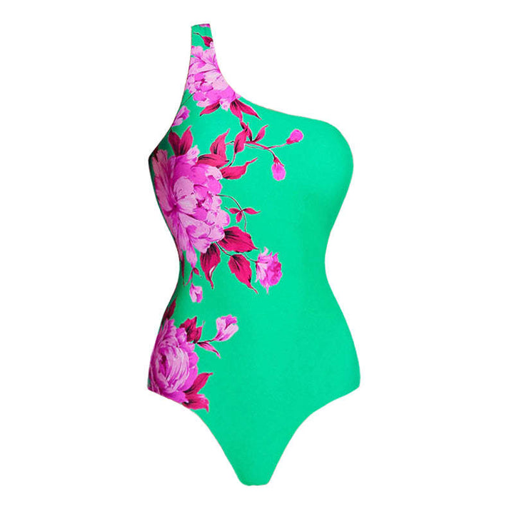 Damen Strand-Bikini-Set mit asymmetrischem Oberteil und elegantem Maxi-Rock Echo Archiv