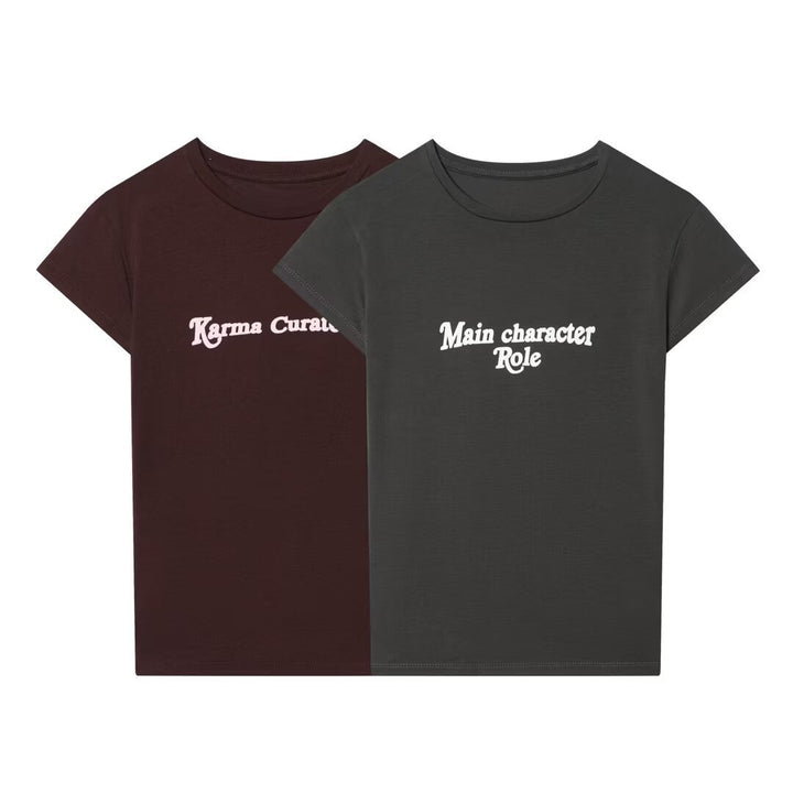 Damen T-Shirt mit inspirierendem Schriftzug Echo Archiv