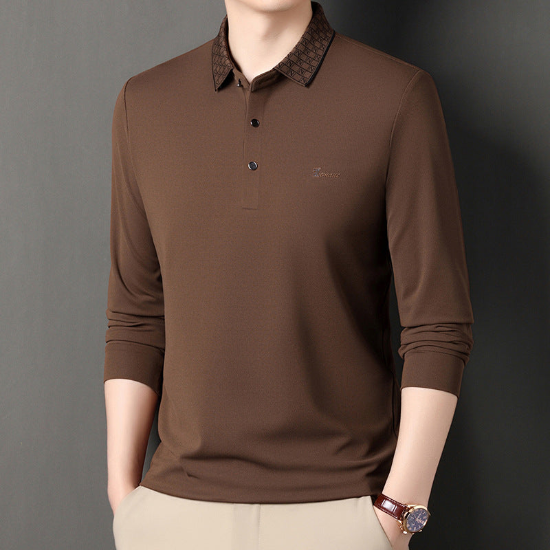 Herren Langarm Poloshirt mit strukturiertem Kragen und funktionalem Design Echoarchiv