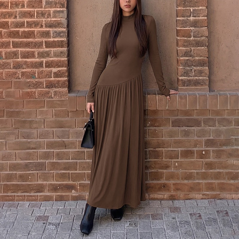Damen Elegantes Langarm-Maxikleid mit Tellerrock Echo Archiv