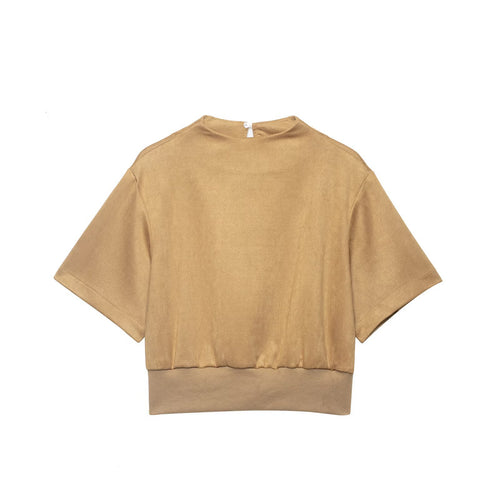Damen Cropped T-Shirt mit elegantem Bund Echo Archiv