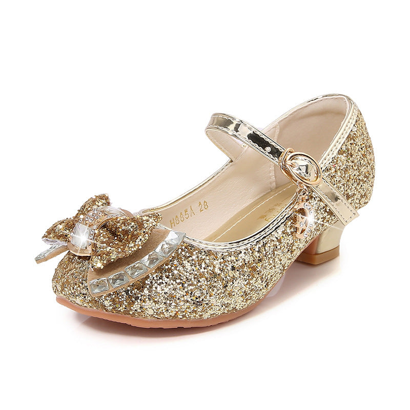 Mädchen Elegante Glitzer Ballerinas mit dekorativer Schleifen- und Strassapplikation Echo Archiv