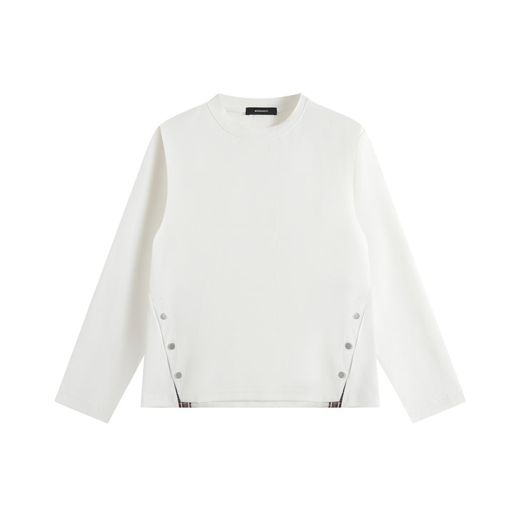 Unisex Oversize-Sweatshirt mit seitlichen Druckknopfleisten und Rundhals Echoarchiv