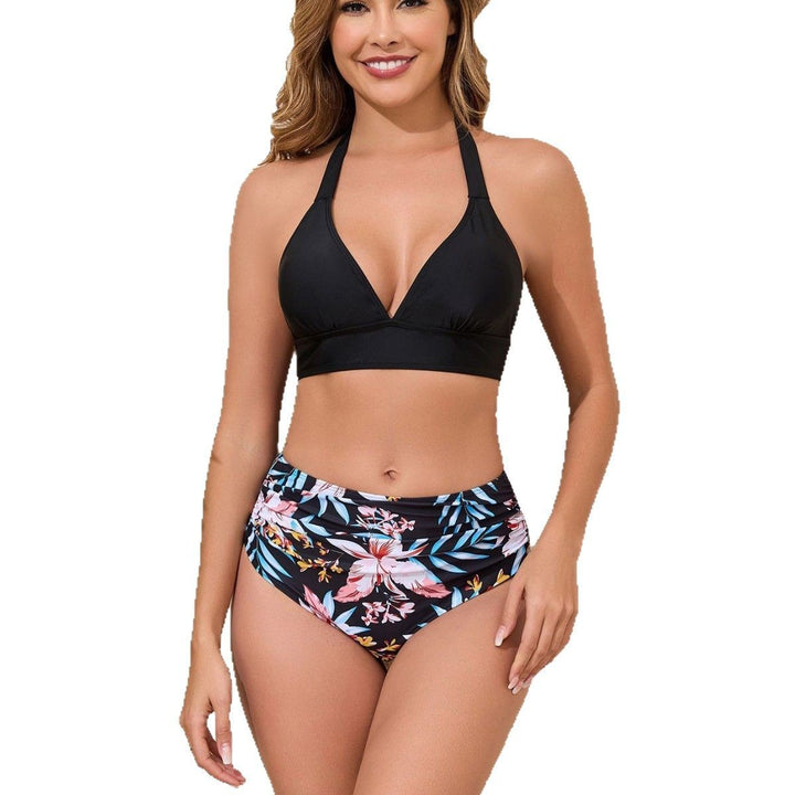 Damen Triangel-Bikini-Set mit hohem Bund und floralem Design Echo Archiv
