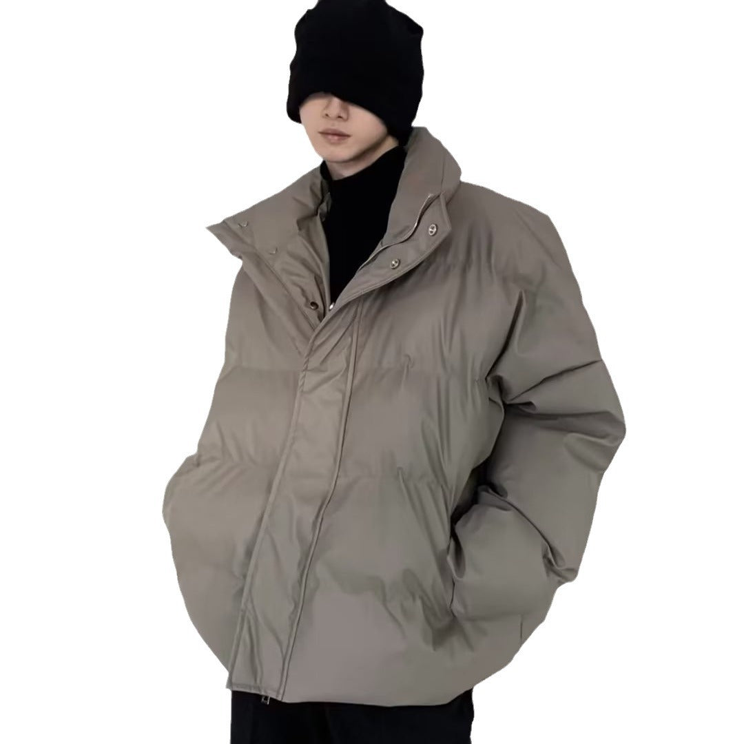 Unisex gefütterte Oversized-Jacke mit hohem Kragen Echoarchiv