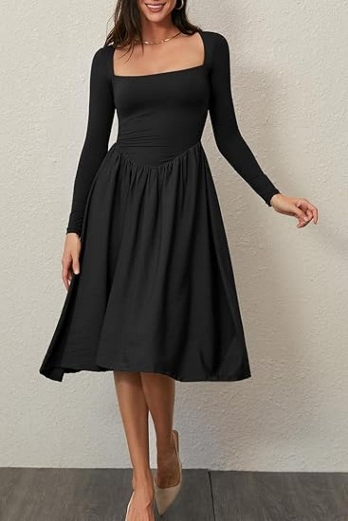 Damen Elegantes Langarm-Sommerkleid Echo Archiv