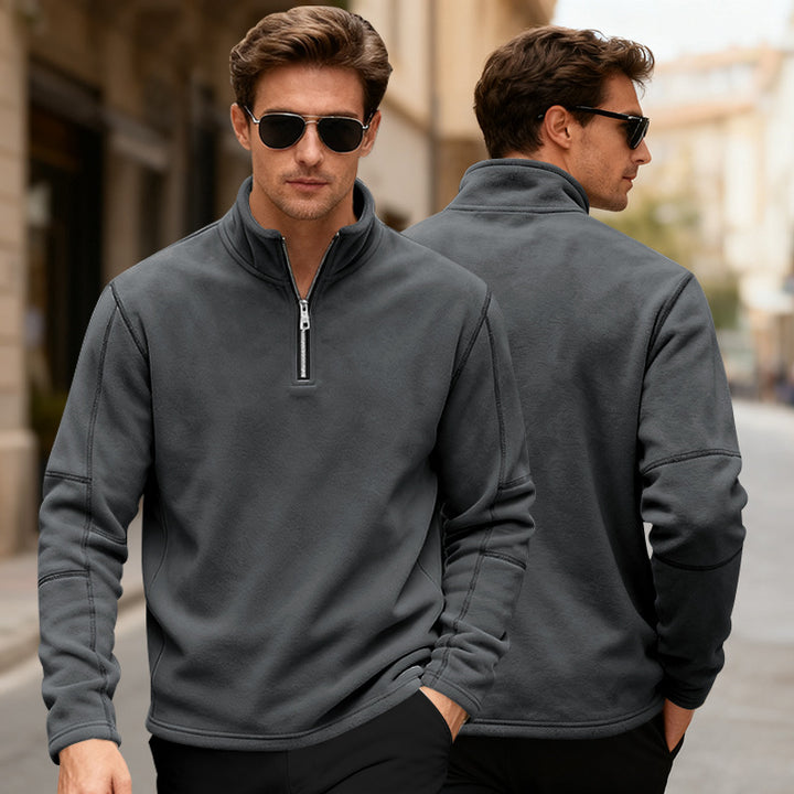 Herren Fleece-Pullover mit kurzer Reißverschlussöffnung Echoarchiv