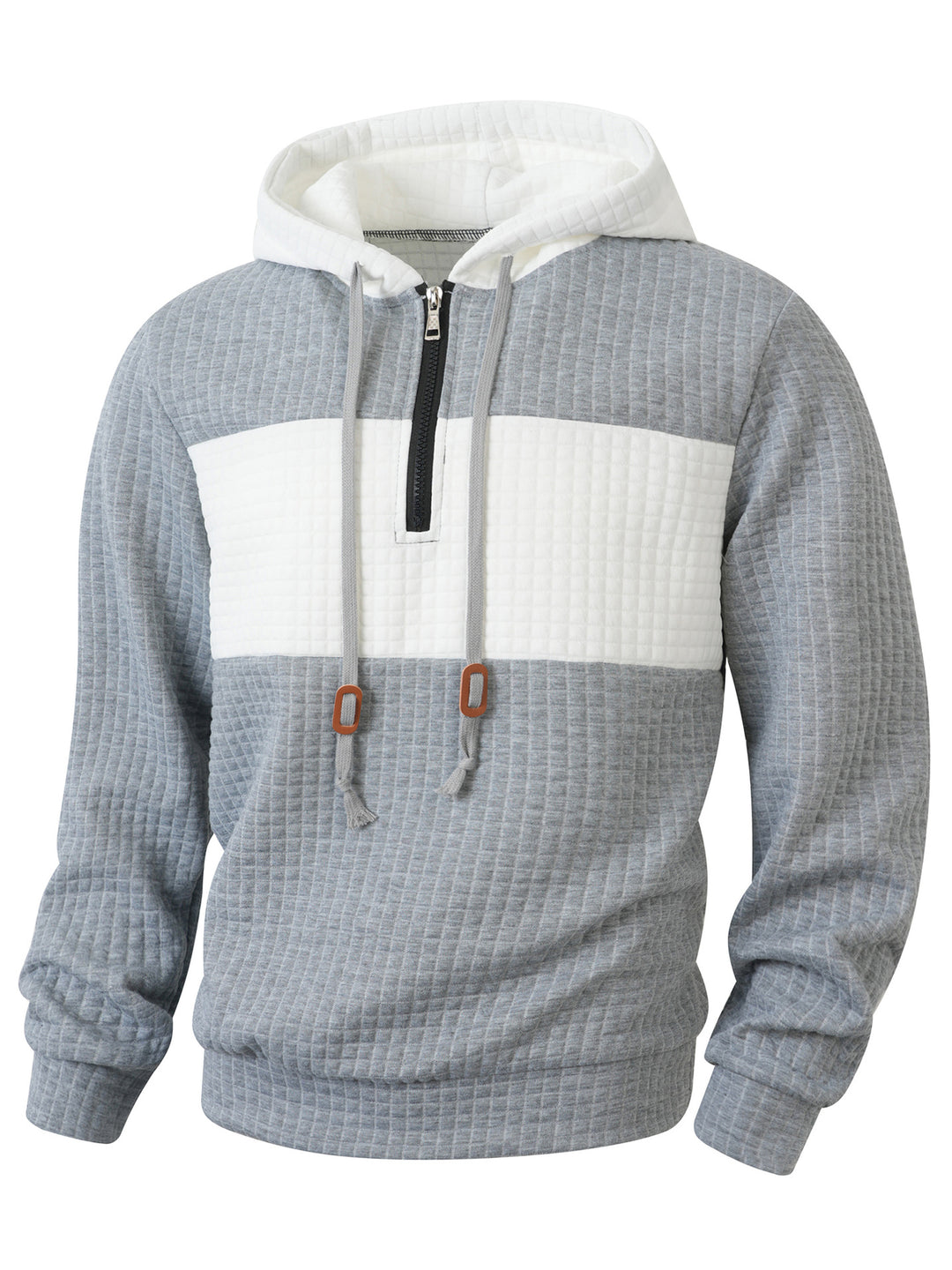 Herren Hoodie mit 1/4-Reißverschluss und strukturiertem Design Echoarchiv