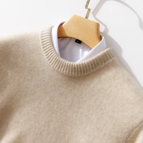 Herren Feiner Stehkragenpullover aus Kaschmir‑Blend mit gerippten Abschlüssen und schlanker Silhouette Echoarchiv