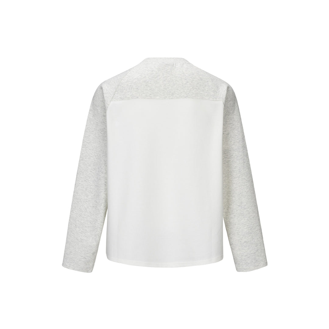 Unisex Raglan-Langarm‑Sweatshirt aus Baumwollmischung mit kontrastierenden Ärmeln und geripptem Rundhals Echoarchiv
