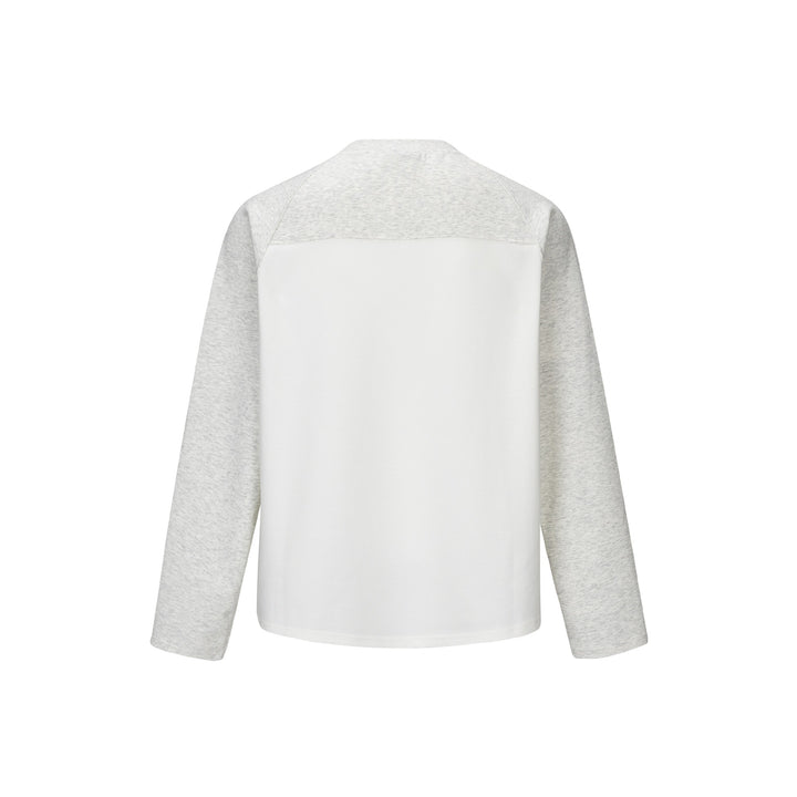 Unisex Raglan-Langarm‑Sweatshirt aus Baumwollmischung mit kontrastierenden Ärmeln und geripptem Rundhals Echoarchiv
