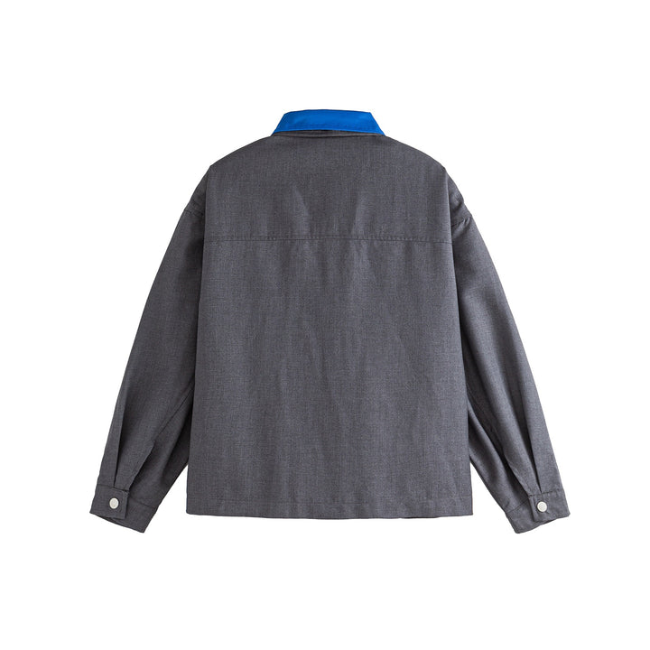 Herren Oversize Worker-Jacke mit Kontrastkragen Echoarchiv