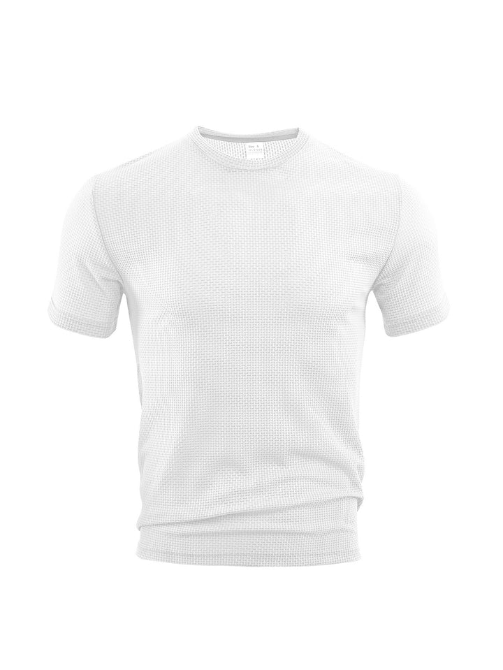 Herren nan Waffelstruktur-T-Shirt mit Rundhalsausschnitt und körpernaher Passform Echo Archiv