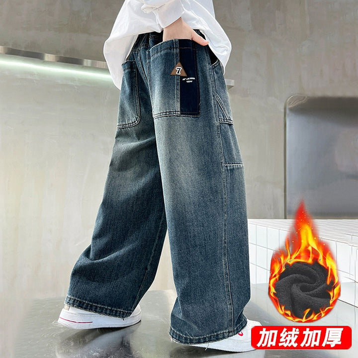 Unisex lockere Utility-Jeans mit tiefen Taschen Echo Archiv