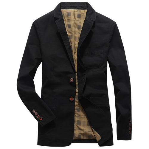Herren Sakko im Casual-Canvas-Look mit kontrastiertem Innenfutter und aufgesetzten Taschen Echo Archiv