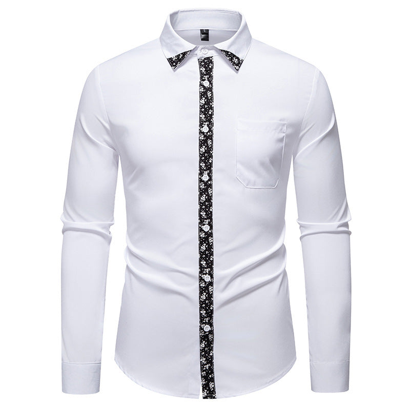 Herren Hemd mit floralem Design und eleganter Knopfleiste Echoarchiv