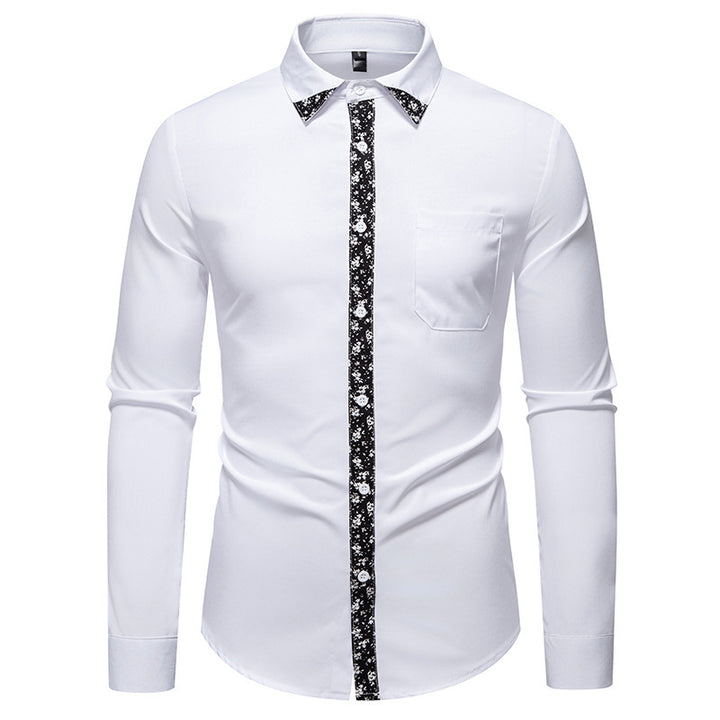 Herren Hemd mit floralem Design und eleganter Knopfleiste Echoarchiv