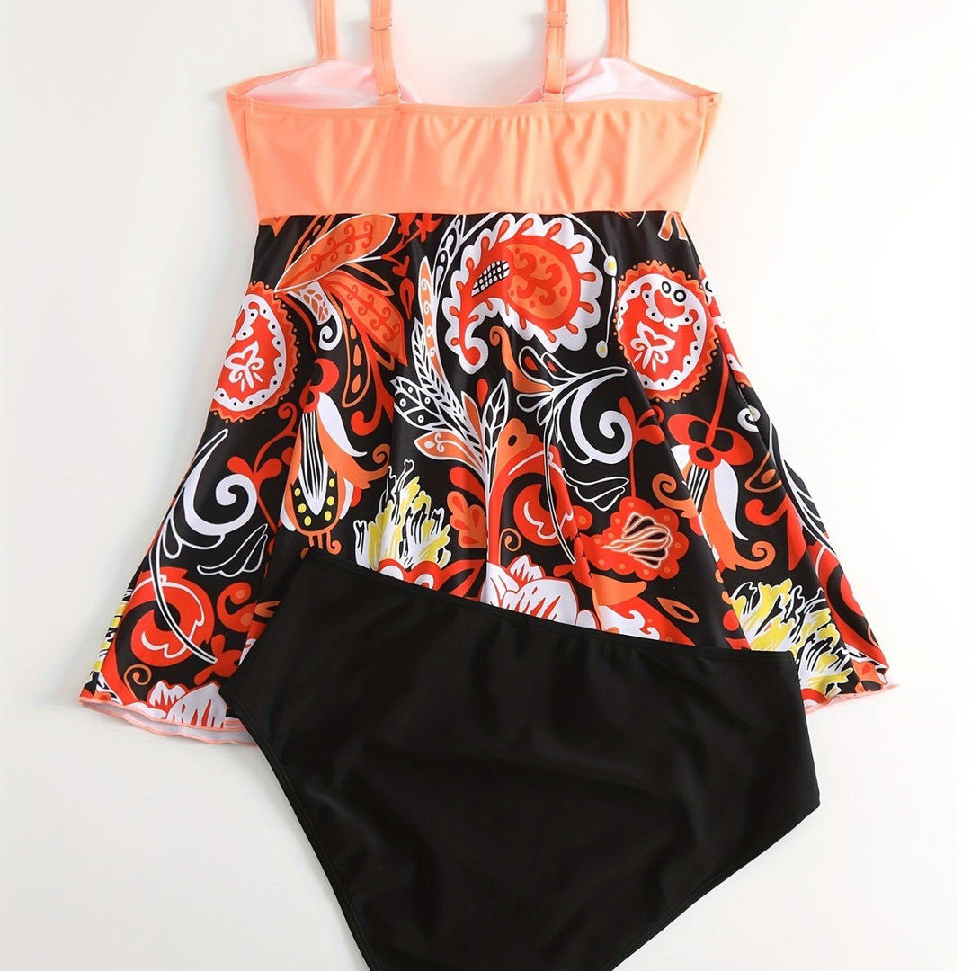 Damen Tankini Set mit verspieltem Druck und modischen Details Echo Archiv