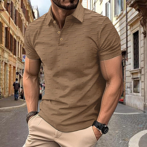 Herren Poloshirt mit strukturierter Oberfläche Echoarchiv