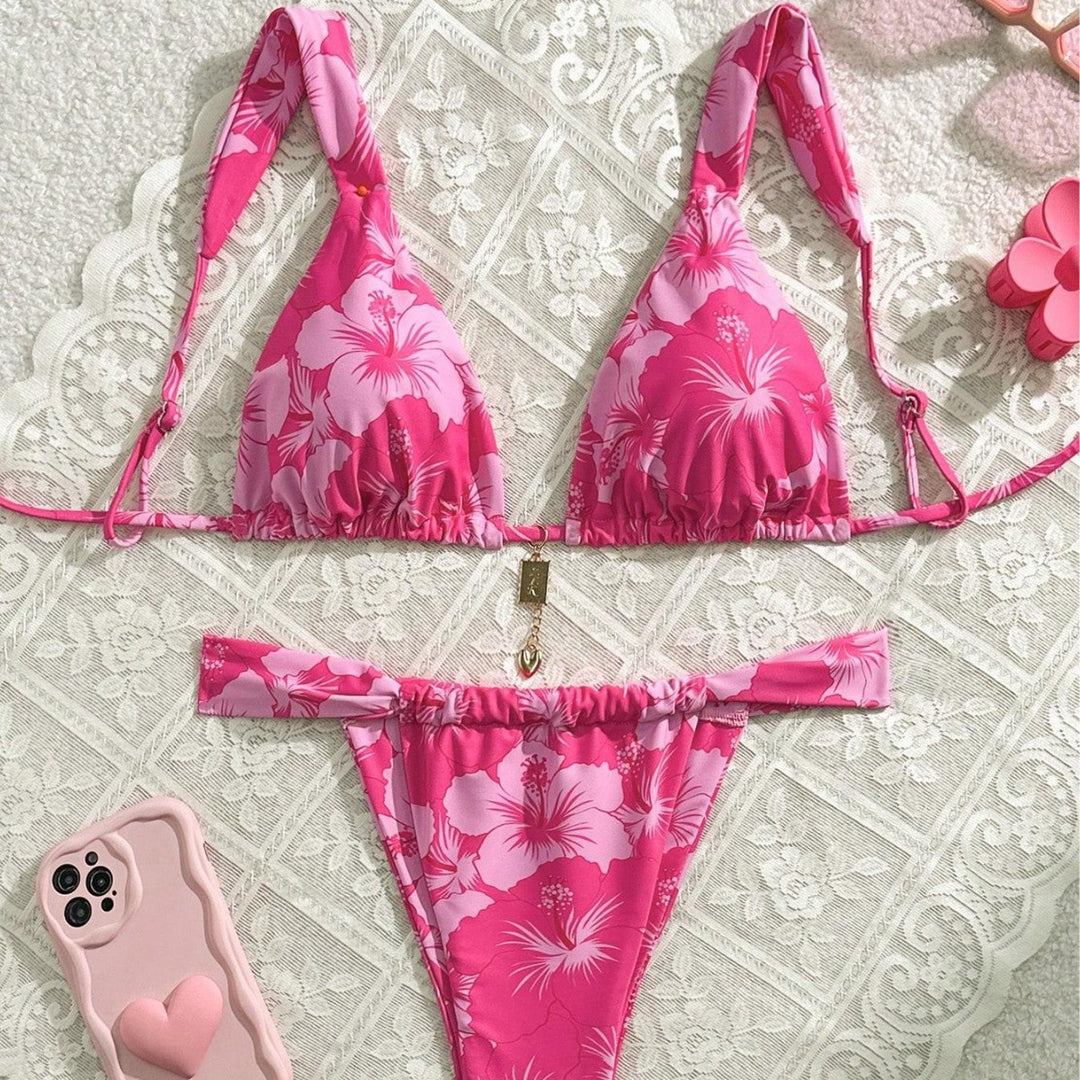 Damen Triangel-Bikini mit verspieltem Mustermix Echo Archiv