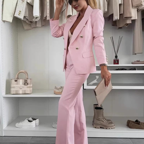 Damen Elegantes Blazer-Set mit weiter Hose Echo Archiv