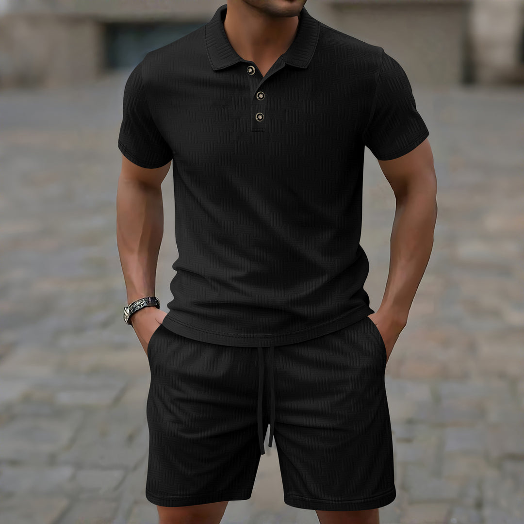 Herren Sportliches Polohemd und Shorts Set Echoarchiv