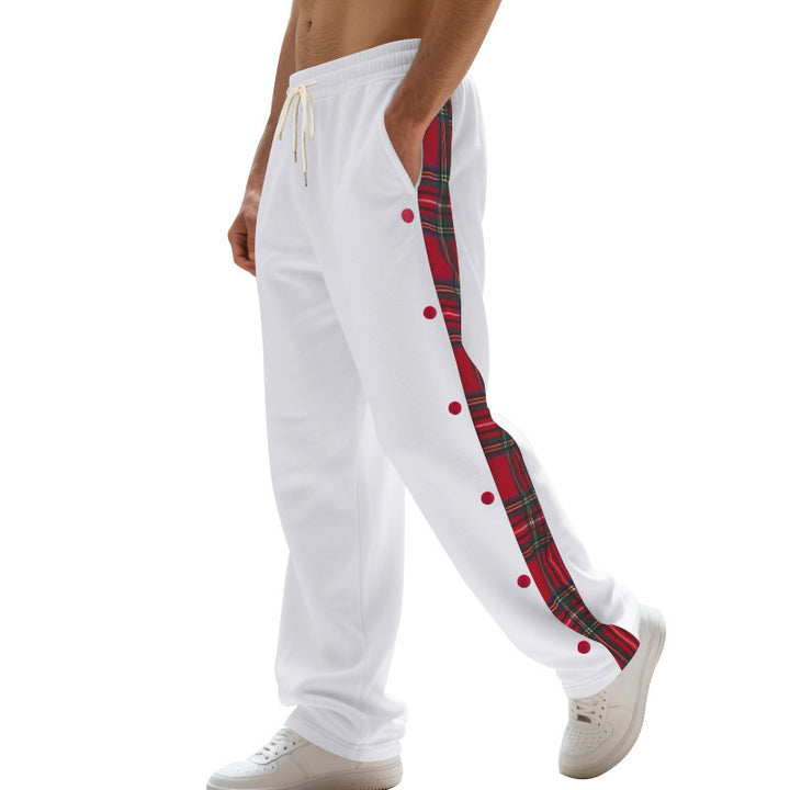 Herren geschnittene Jogginghose mit asymmetrischem Design und Knopfdetails Echoarchiv