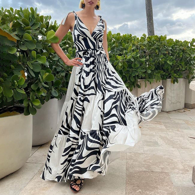 Damen Einteiler Badeanzug mit stilvollem Zebra-Design Echo Archiv