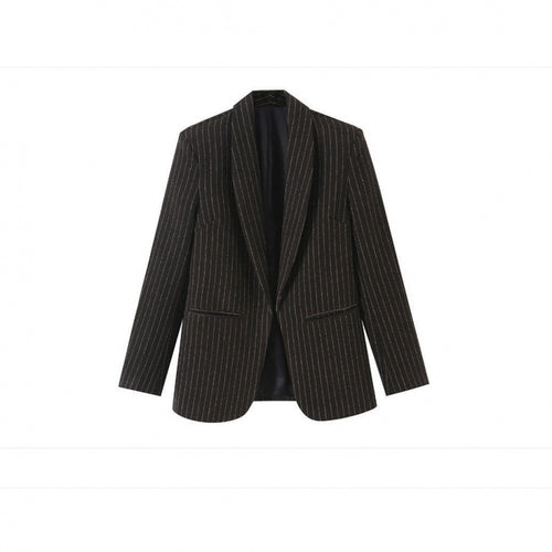 Damen Nadelstreifen-Blazer mit Schalkragen und leicht taillierter Silhouette Echo Archiv