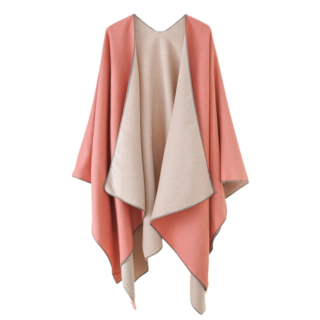 Damen Wohlfühl-Poncho Aus Weichem Wollmix mit Elegantem Schnitt Echoarchiv
