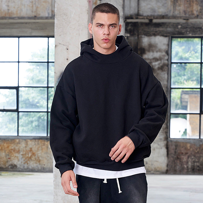 Herren Oversize Kapuzenpullover aus schwerer French-Terry mit Raglanärmeln Echo Archiv
