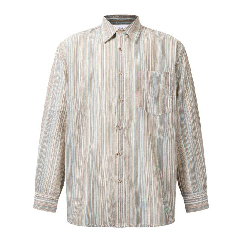 Herren Elegantes Langarmhemd mit Streifen – Arvello