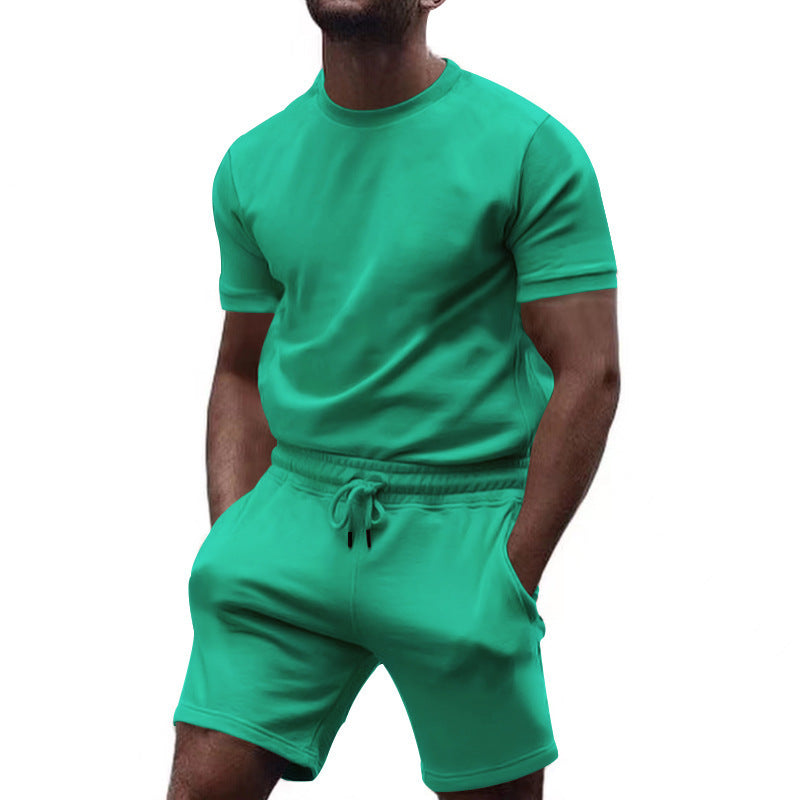 Herren Sportliches Kurzarm-Set mit elastischem Bund Echoarchiv