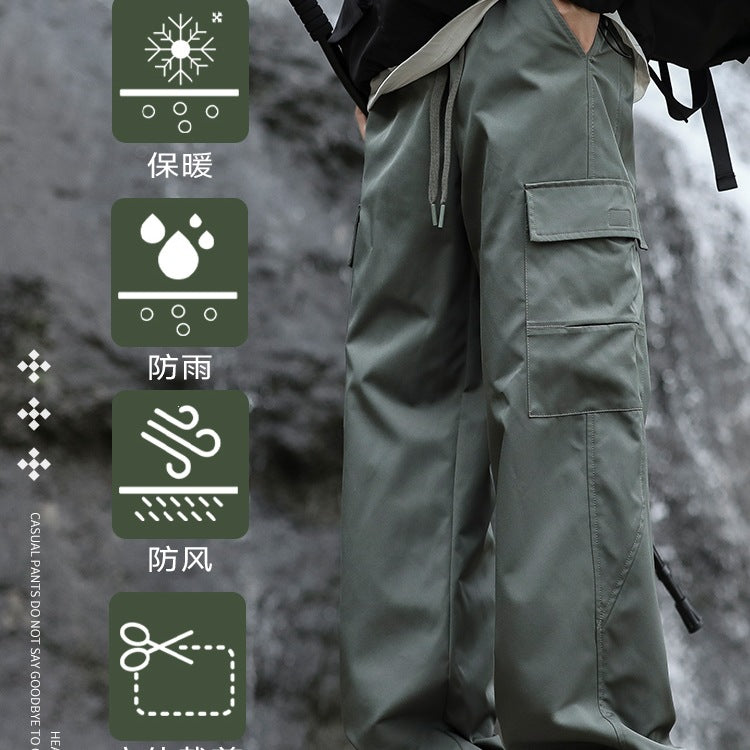 Herren Oversized Outdoor‑Cargohose mit Zugbund, großen Klapp‑ und Utility‑Taschen Echoarchiv