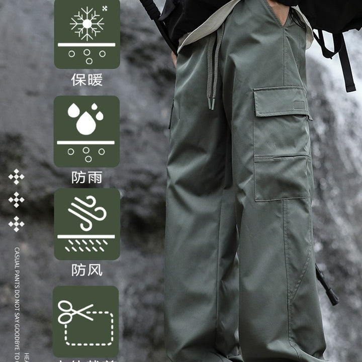 Herren Oversized Outdoor‑Cargohose mit Zugbund, großen Klapp‑ und Utility‑Taschen Echoarchiv