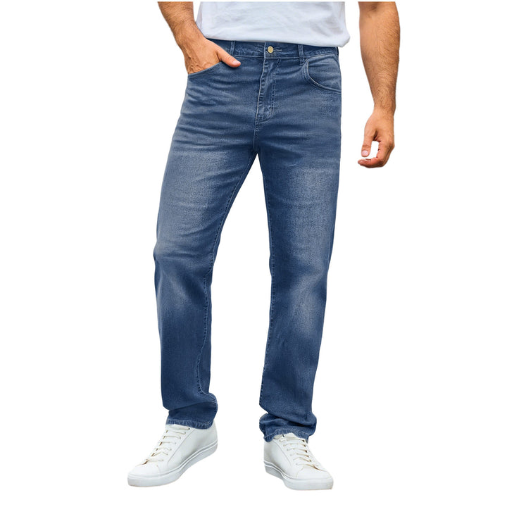 Herren nan lässige Straight-Leg-Jeans mit mittlerer Bundhöhe und Komfortstretch Echo Archiv