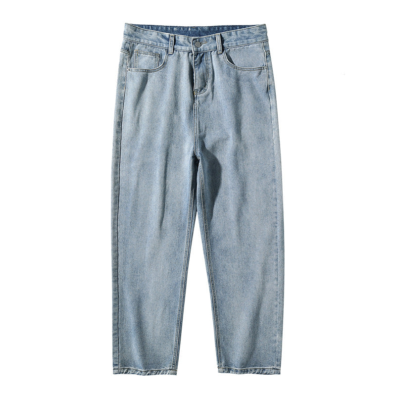 Damen Hochgeschnittene Relaxed-Fit Denim‑Hose mit leicht taillierter Schnittführung und geradem Knöchelabschluss Echo Archiv