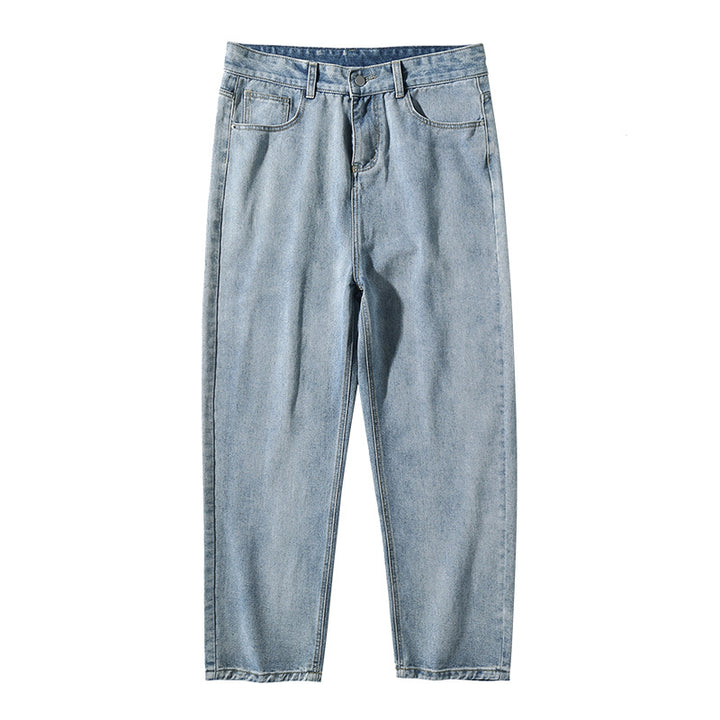 Damen Hochgeschnittene Relaxed-Fit Denim‑Hose mit leicht taillierter Schnittführung und geradem Knöchelabschluss Echo Archiv