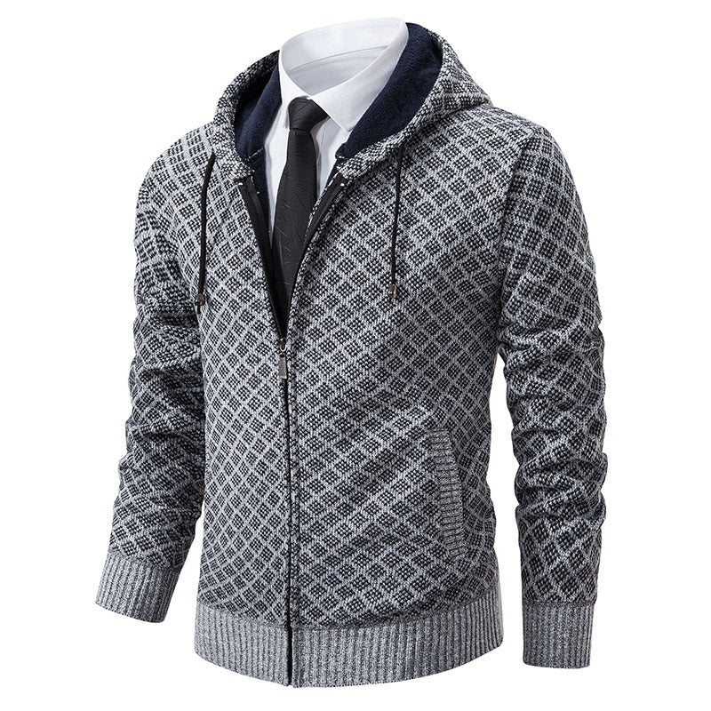 Herren modische Sweatjacke mit Kapuze und elegantem Muster Echoarchiv