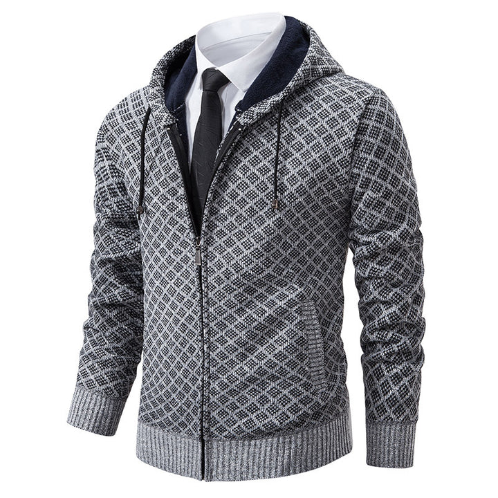 Herren modische Sweatjacke mit Kapuze und elegantem Muster Echoarchiv