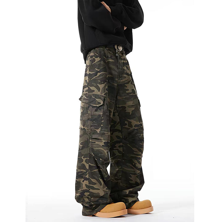 Herren Modische Cargohose mit tiefem Schritt und mehreren Taschen Echo Archiv